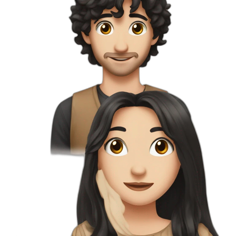 A person in his twenties, with beautiful black hair and brown eyes, a beautiful dress with ISLEMRT written on it, and the person is also happy.  emoji