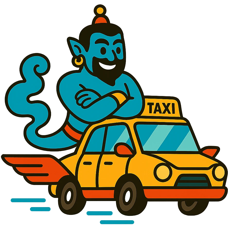 Djinn flying taxi emoji
