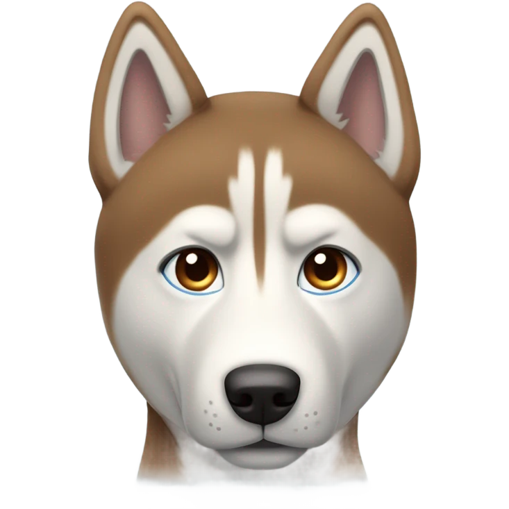 HUSKY roux au yeux marron clair avec du bleu dans l’œil droit   emoji
