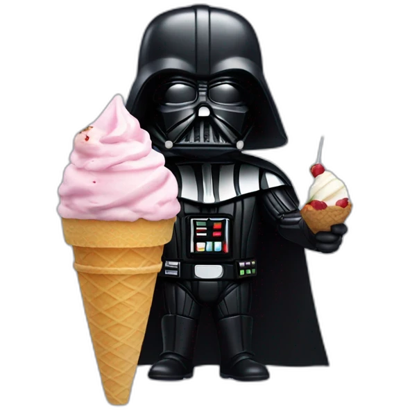 Dart Vader with ice cream emoji