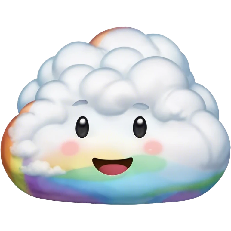 big rainbow poop emoji cloud emoji