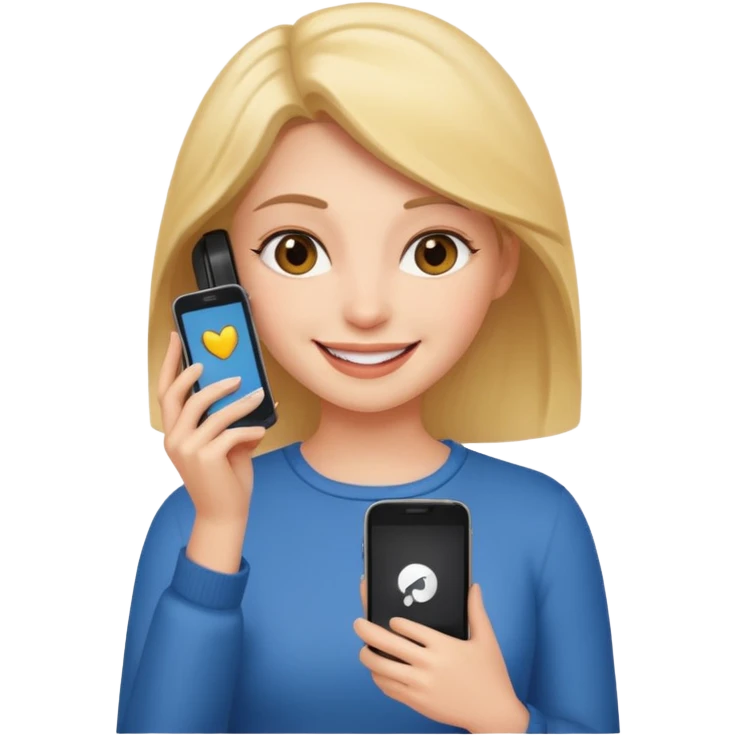 woman looking at phone emoji