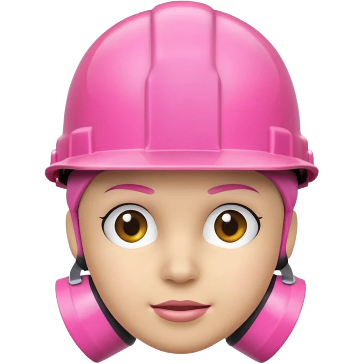 pink hard hat emoji