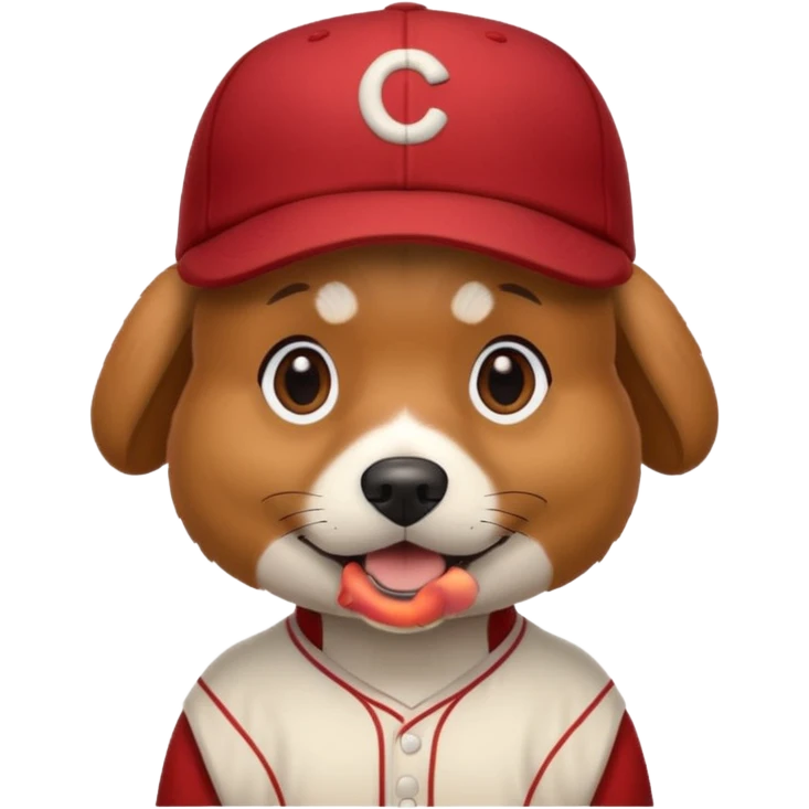 baseball hat dog emoji