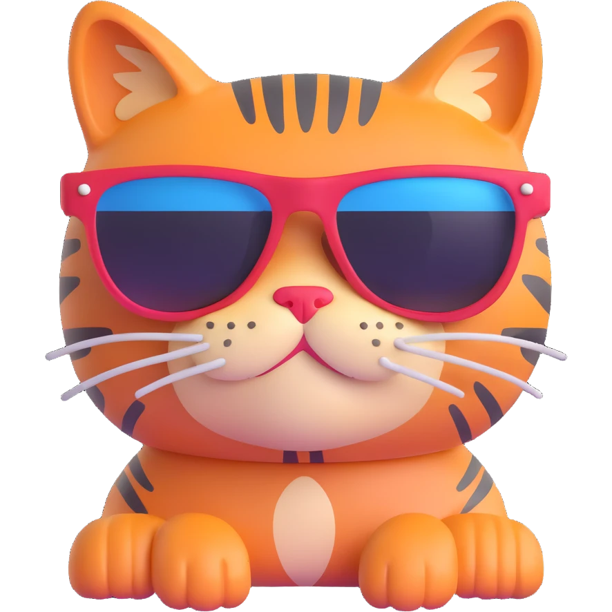 cool cat wearing sunglasses emoji
