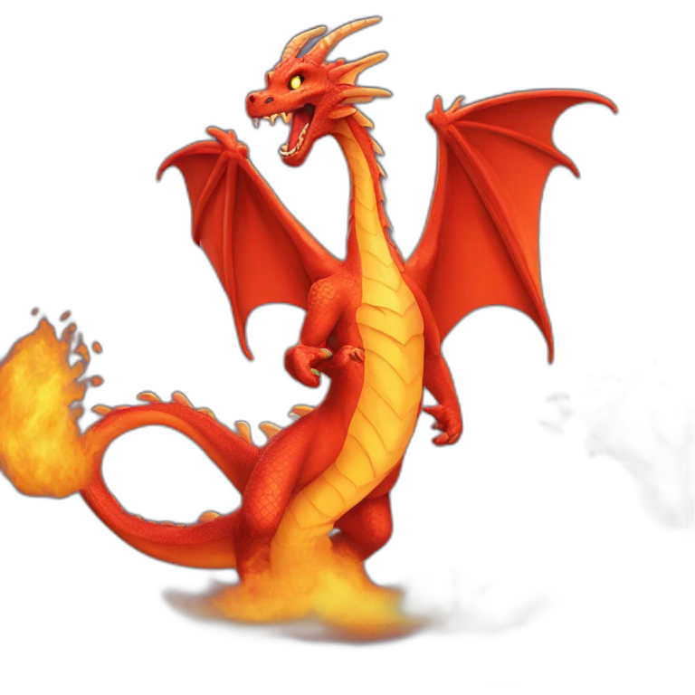 Dragon spiting fire emoji