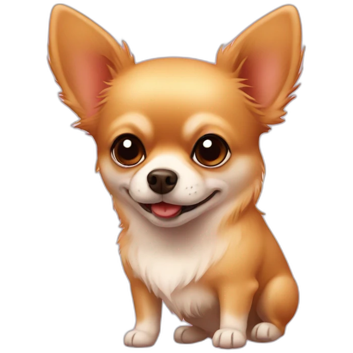 chihuahua and Pomeranian in love emoji