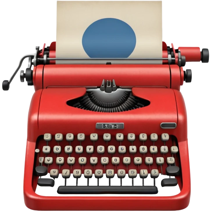 red typewriter emoji