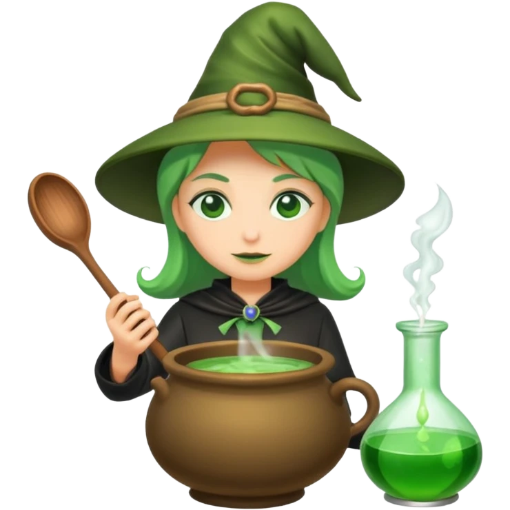 green witch cooking potion emoji