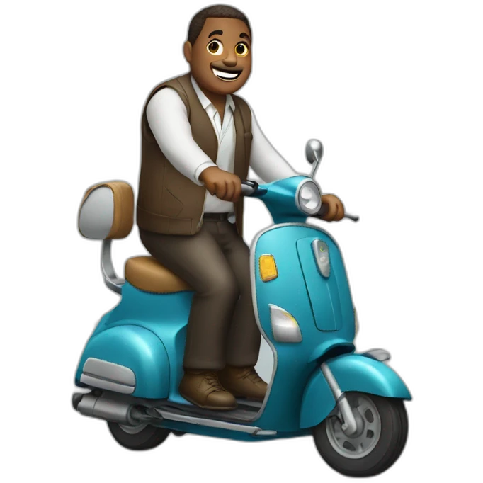 Big men on a scooter emoji