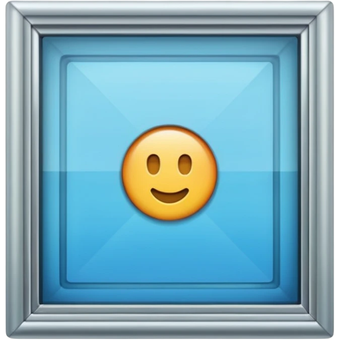 glass window with clear rectangular frame emoji