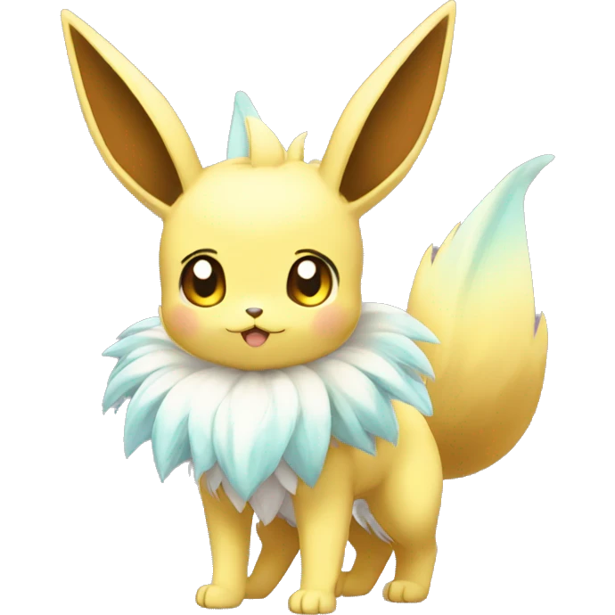 Shiny Kawaii Eeveelution-Cute-Pokémon-fusion full body emoji
