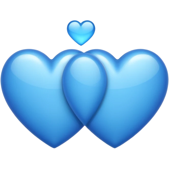 Un corazón doble de color azul emoji
