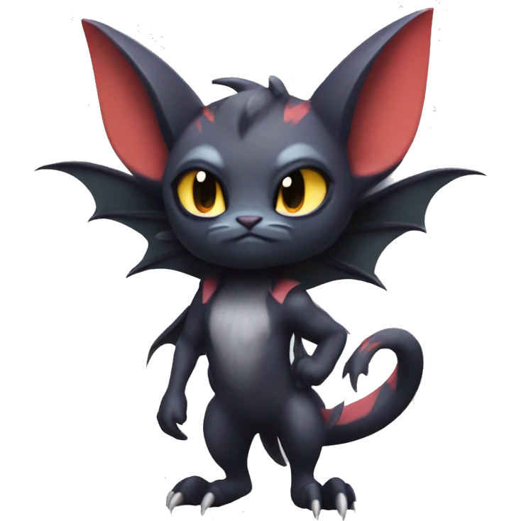  Kawaii Edgy Cool Beautiful Noivern-Nargacuga-Litten-Bat-Cat full body emoji