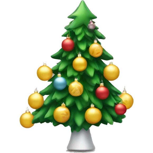 Christmas tree with decorations emoji
