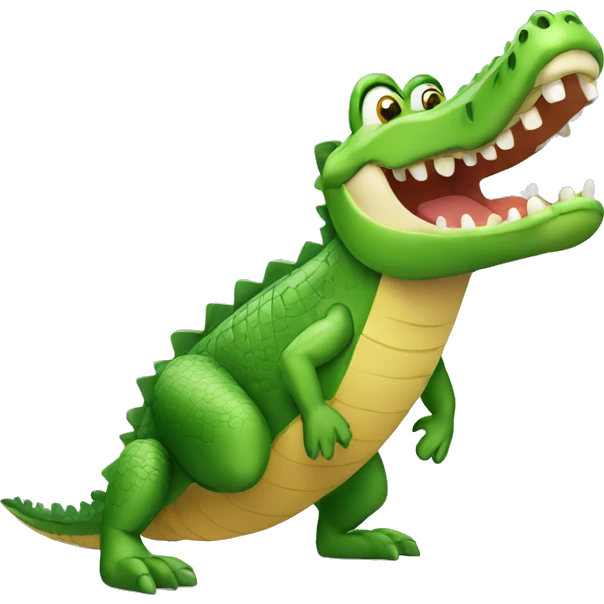 crocodile with a good credit score emoji