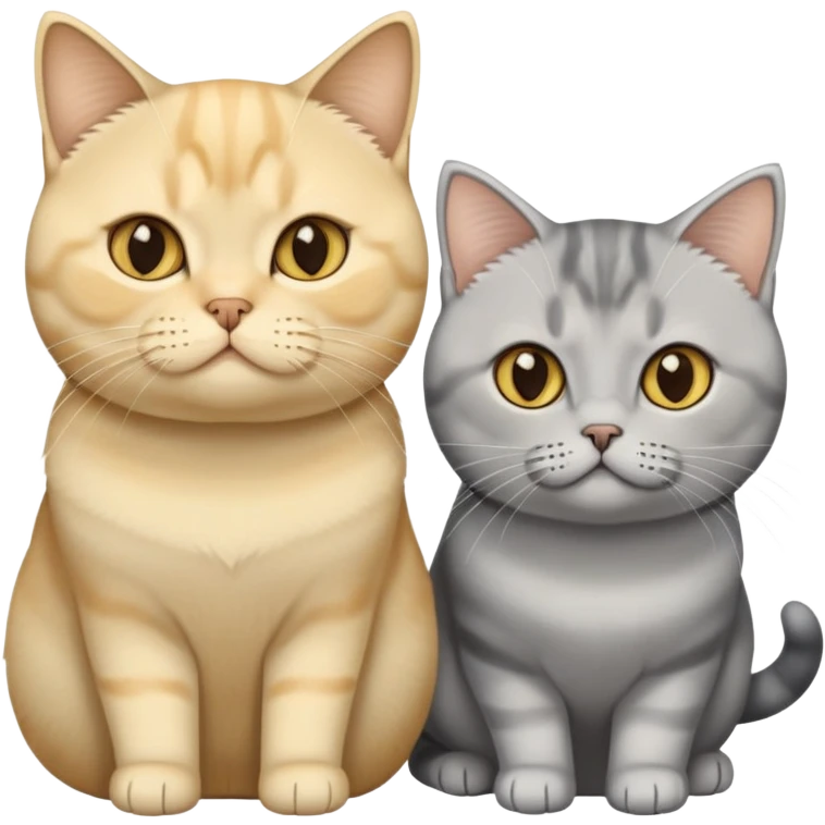 Medium-length black hair + one golden shaded British Shorthair cat + one silver shaded British Shorthair cat. emoji