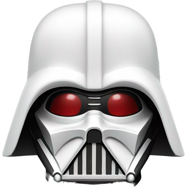 White darth Vader with red highlights emoji