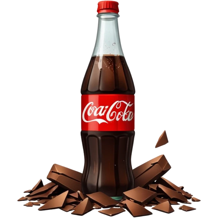 bottle of coke broken in the middle  emoji