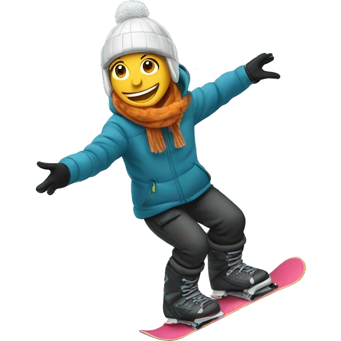 Birthday snowboarding   emoji