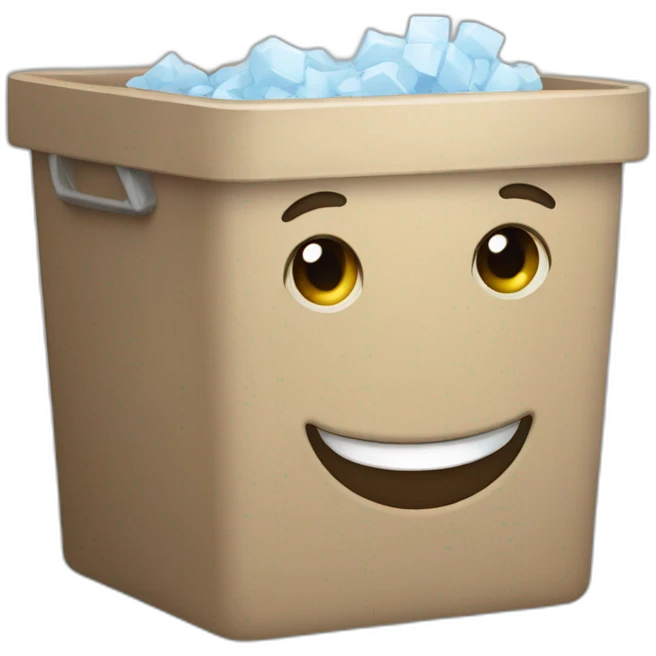cubo con basura emoji