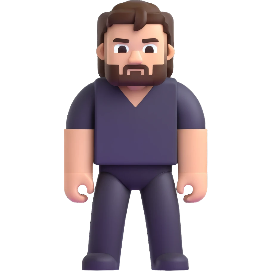 Jack Black as a Minecraft character emoji