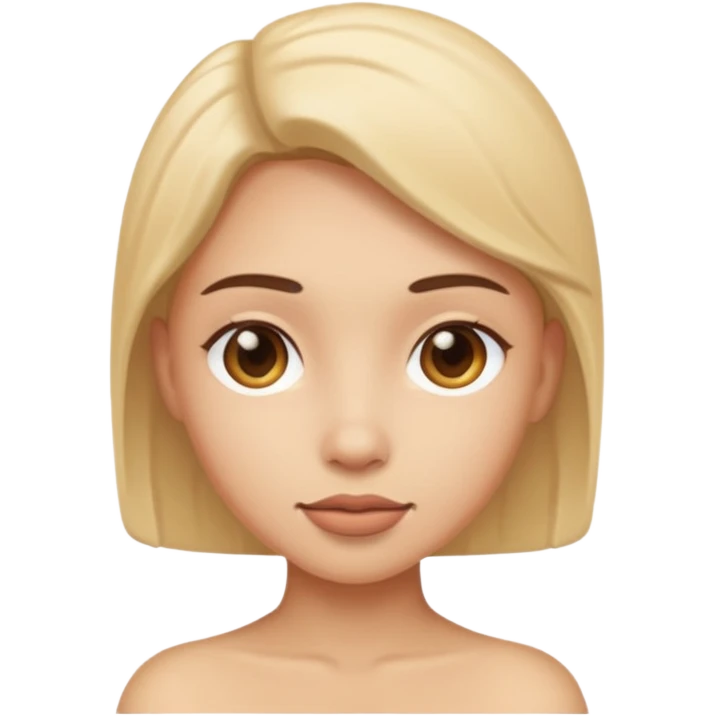 🧎🏻‍♀️‍➡️make her with no clothing emoji