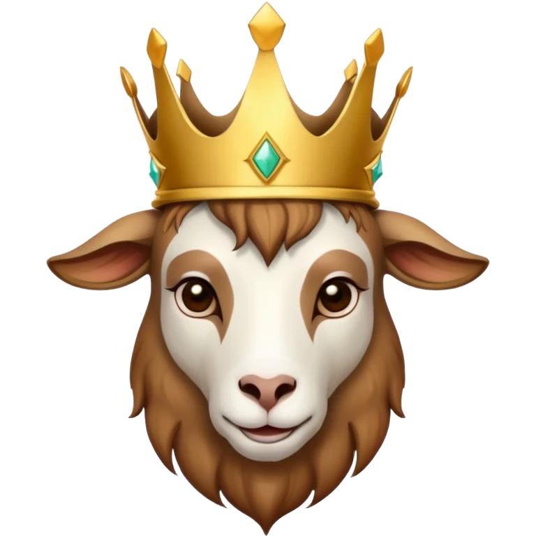 Goat avec un couronne emoji