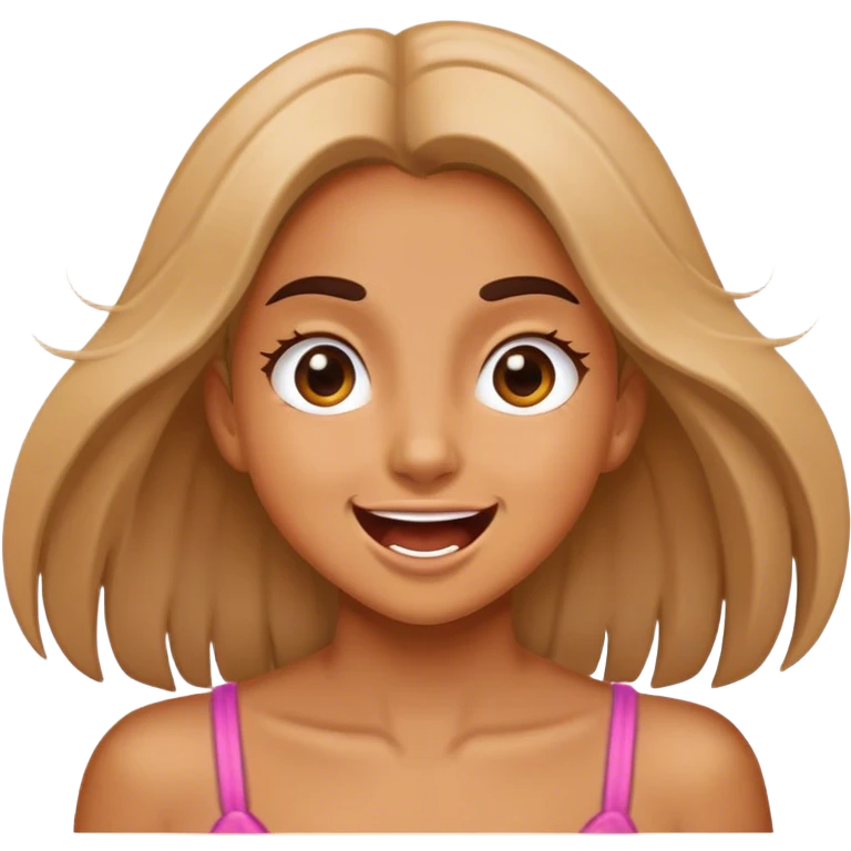 Girl being excited  emoji