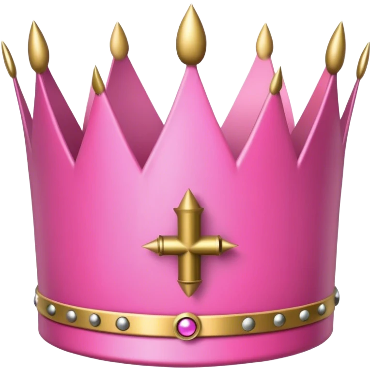 pink crown with a bullet by it emoji