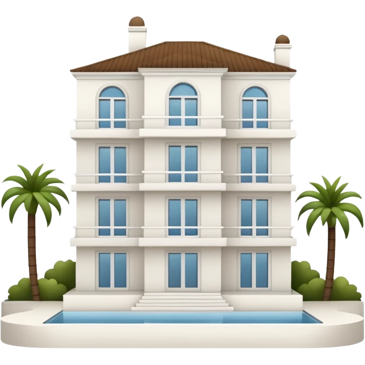 white 3 floor luxurious villa emoji