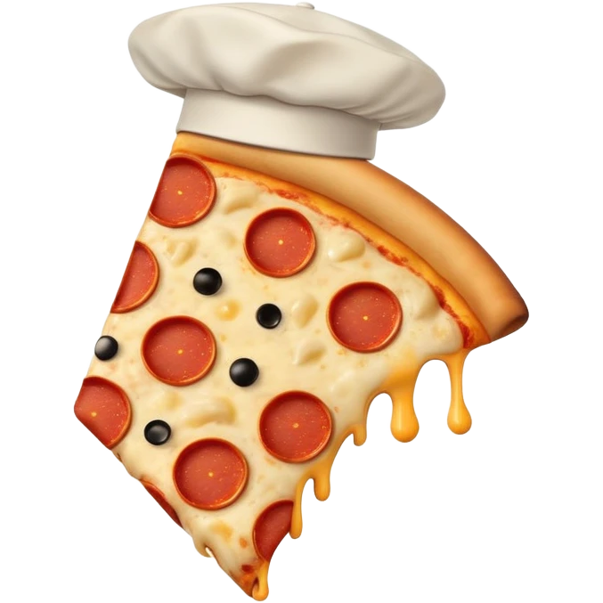 Pizza wearing hat emoji