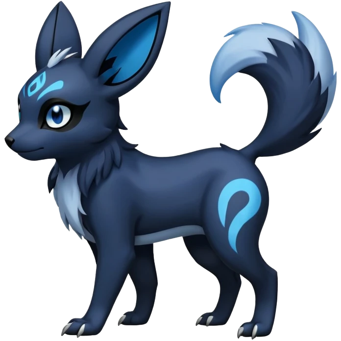 Absol-Umbreon-Fakémon-hybrid-creature (full body)  emoji