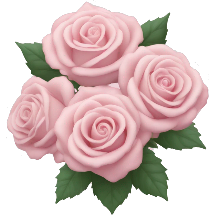 pastel pink winter rose bouquet emoji