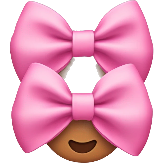 Cute pink bows emoji