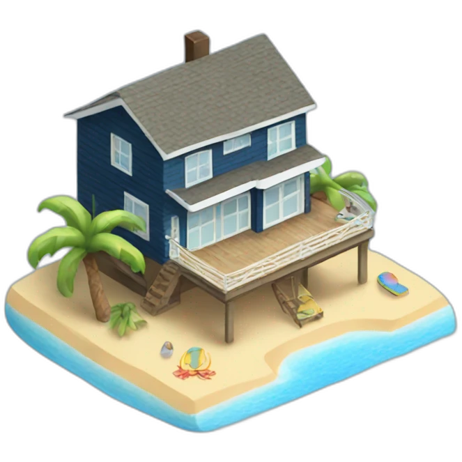 beach house emoji