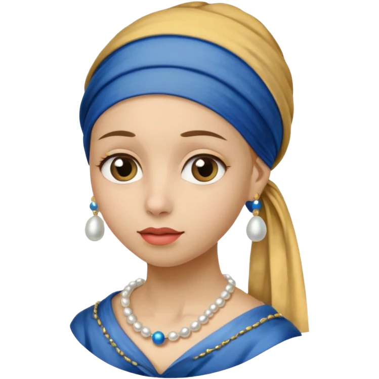 Girl with a Pearl Earring painting emoji