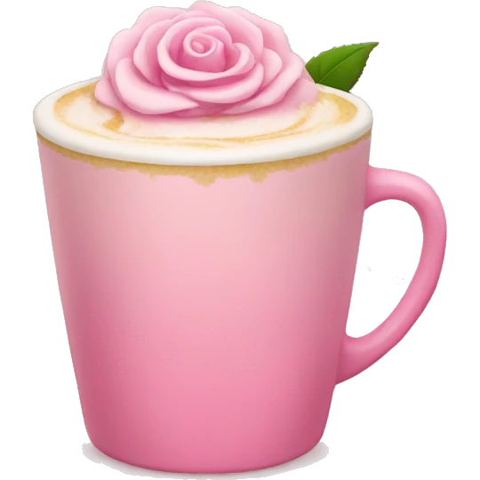 Pink Rose latte emoji
