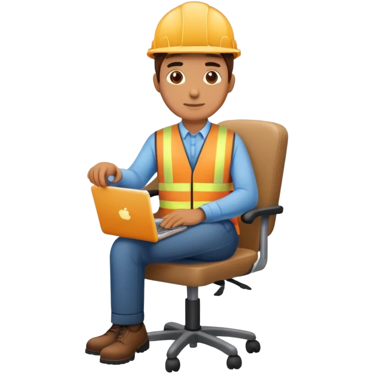 engineer sitting on a chair emoji