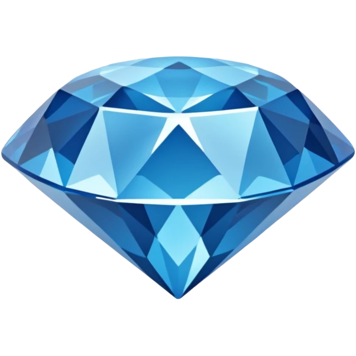 blue diamond, diamond gem shape, realistic emoji