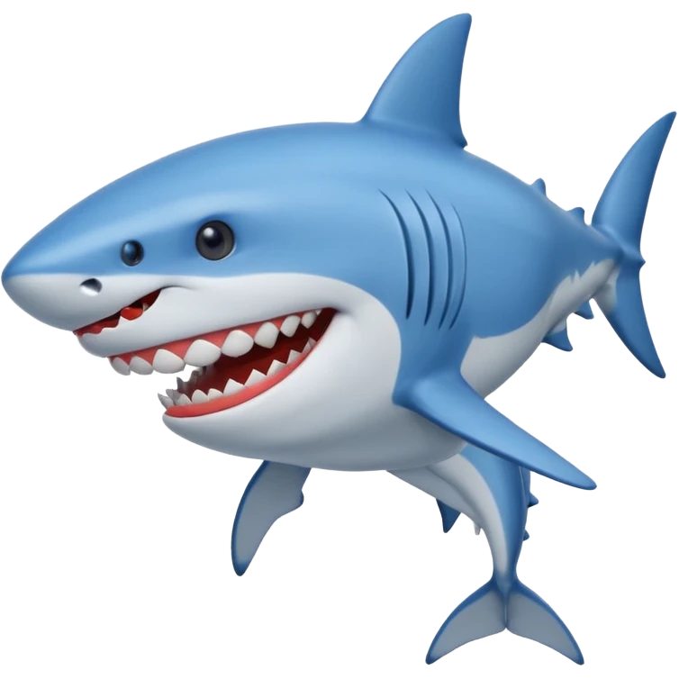 cartoonist blue shark wearing shirt emoji