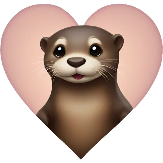 Otter heart emoji