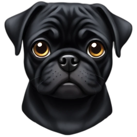 black pug emoji