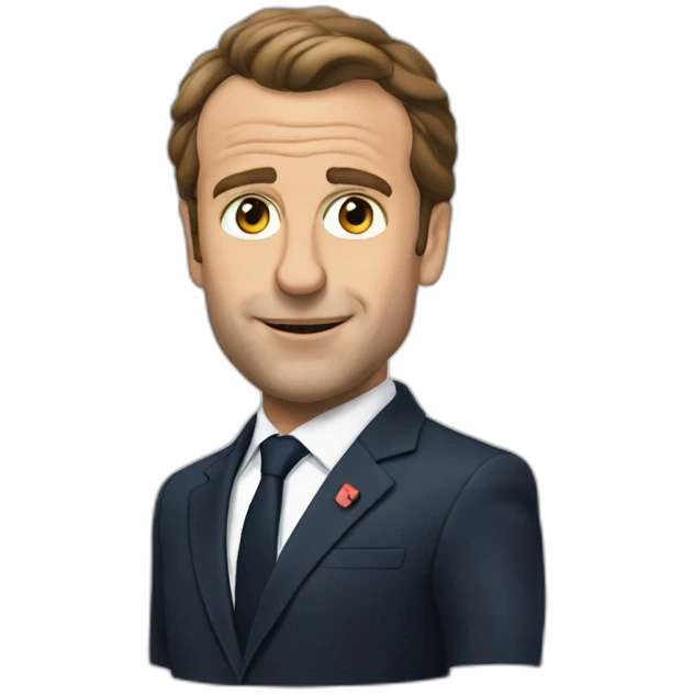 Macron qui rap emoji
