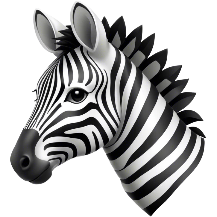 monochrome zebra 2d emoji