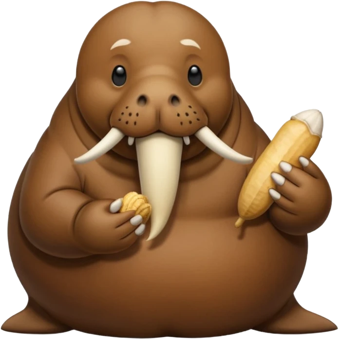 walrus holding peanut emoji