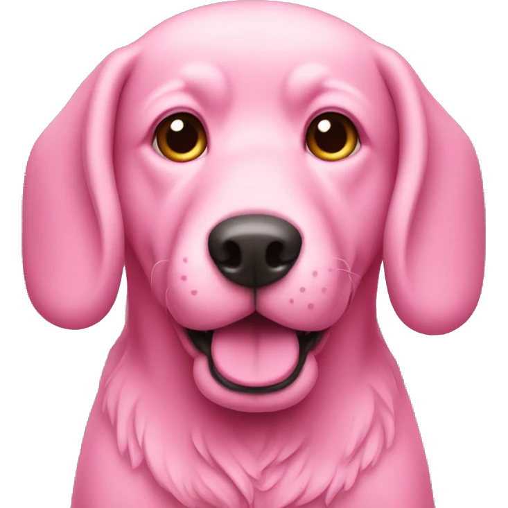 Pink dog  emoji