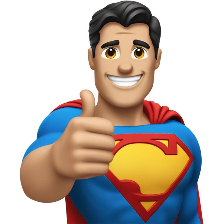 Superman thumbs up emoji
