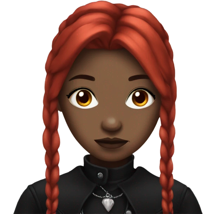 Goth girl with red hair emoji