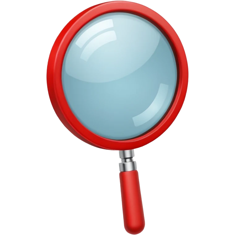 magnifying glasses  red emoji